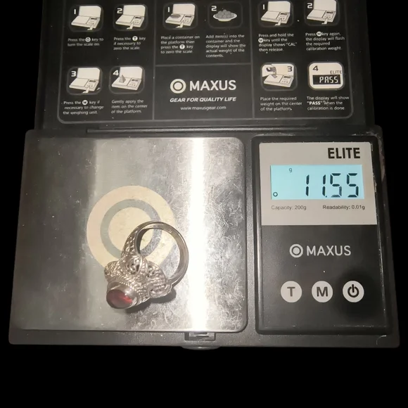 Sarda Bali Designer Pink Abalone Quartz Triplet Statement Ring - Picture 12 of 12